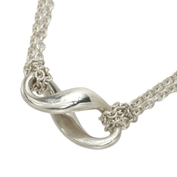 TIFFANY Jewelry - Like new Tiffany & Co. 7.2g Infinity Double Chain Pendant Necklace in 925 Ste...
